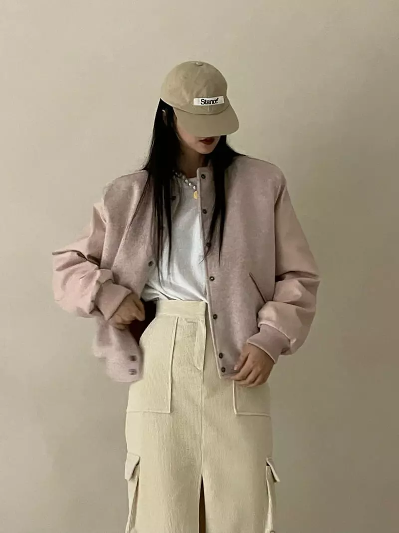Auver_Fit - Korean Women Fashion - #womensfashion - Mosic Baseball Jumper - 4