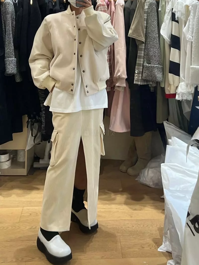 Auver_Fit - Korean Women Fashion - #momslook - Mosic Baseball Jumper - 8