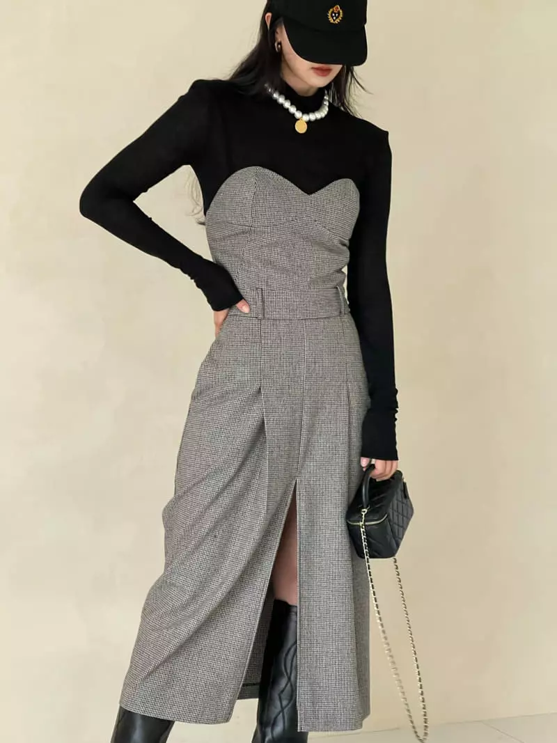 Auver_Fit - Korean Women Fashion - #momslook - Hound One-piece - 7