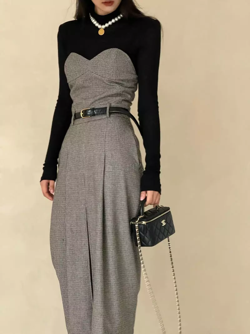 Auver_Fit - Korean Women Fashion - #momslook - Hound One-piece - 9