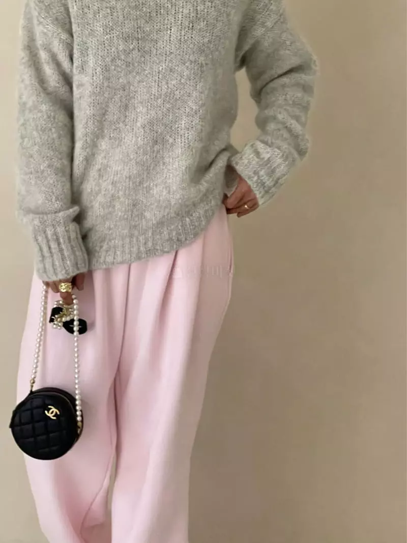 Auver_Fit - Korean Women Fashion - #momslook - Super Alpaca Round Knit Tee - 9
