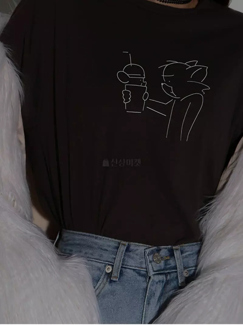 Auver_Fit - Korean Women Fashion - #momslook - Peach Tee - 3