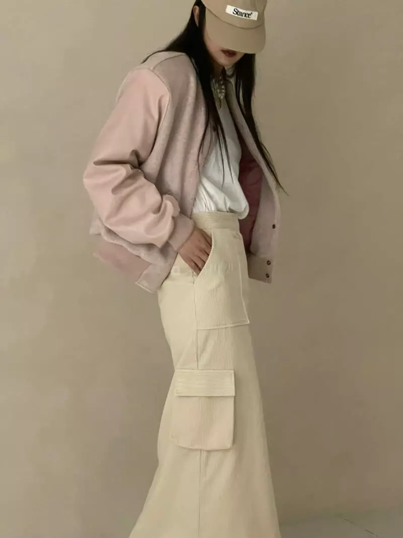 Auver_Fit - Korean Women Fashion - #momslook - Rib Cargo Skirt - 2