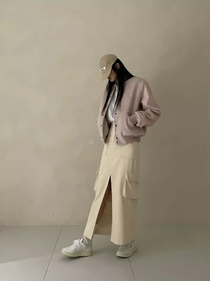Auver_Fit - Korean Women Fashion - #womensfashion - Rib Cargo Skirt - 4