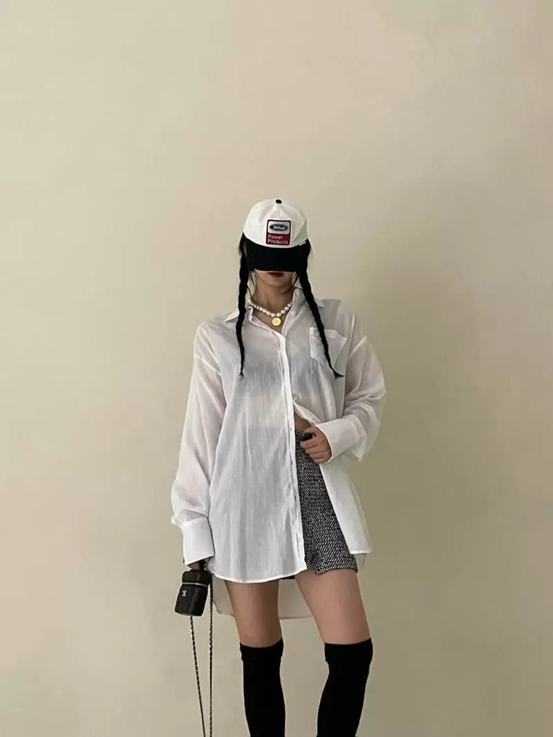 Auver_Fit - Korean Women Fashion - #momslook - Lay Long Shirt - 5