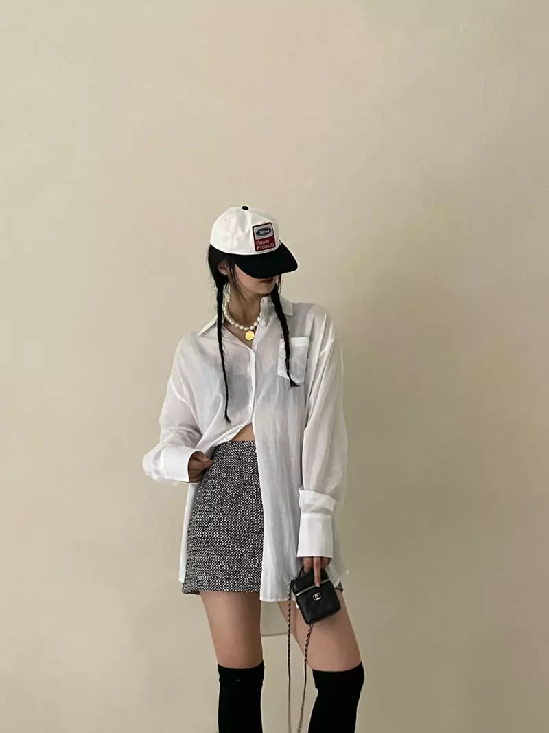 Auver_Fit - Korean Women Fashion - #momslook - Lay Long Shirt - 6