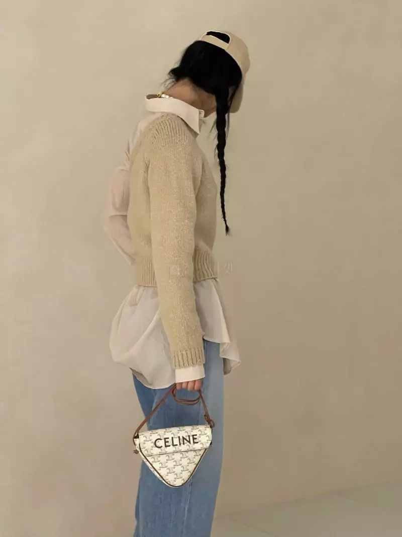 Auver_Fit - Korean Women Fashion - #momslook - One Shoulder Knit Tee - 3