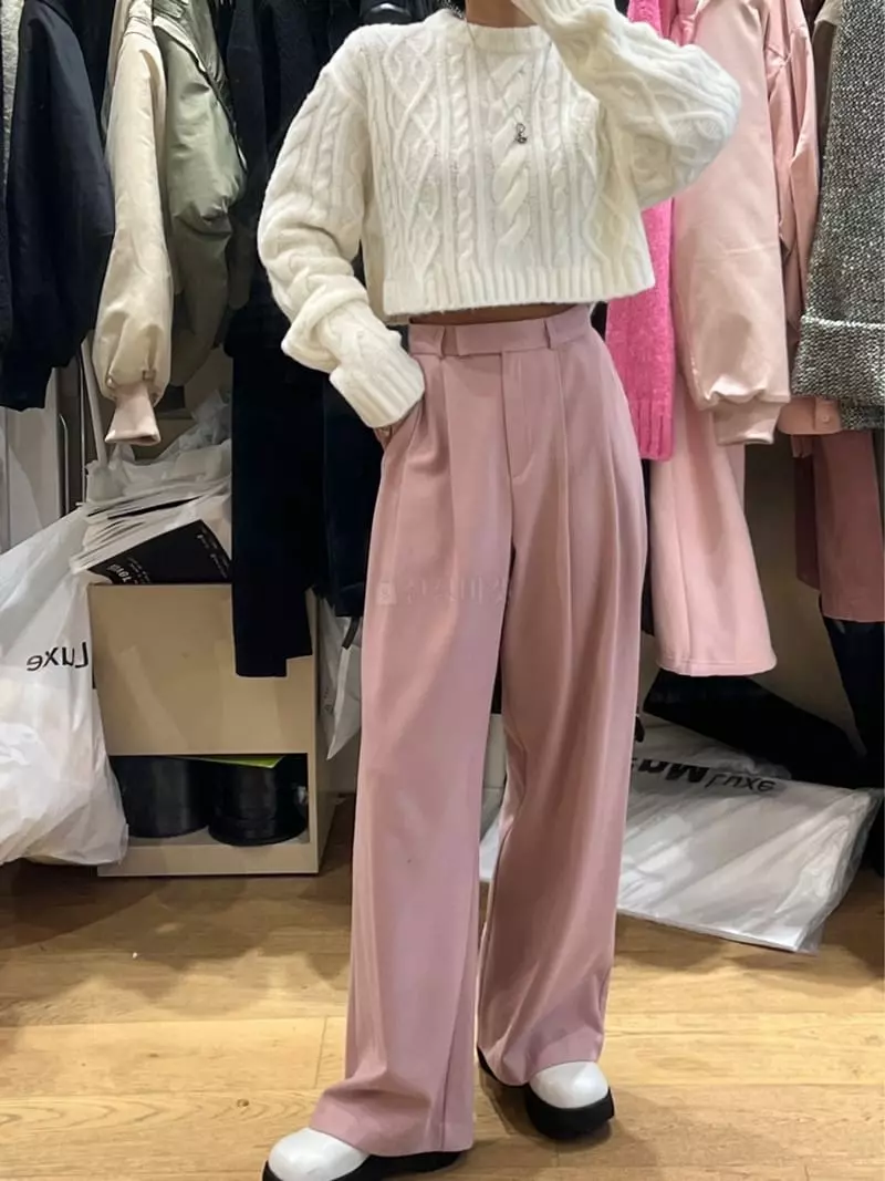 Auver_Fit - Korean Women Fashion - #momslook - Fisher Under Boop Knit Tee - 11