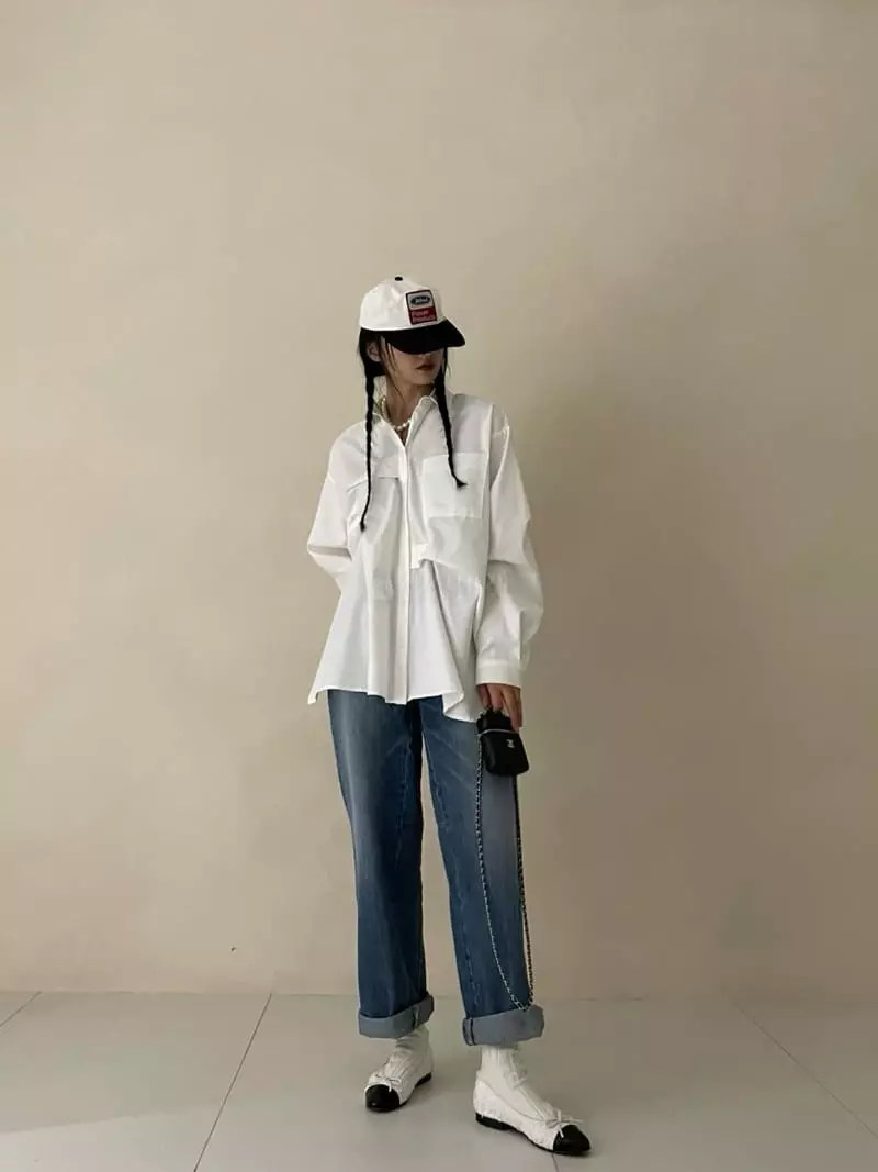 Auver_Fit - Korean Women Fashion - #momslook - Peach Pintuck Shirt - 10