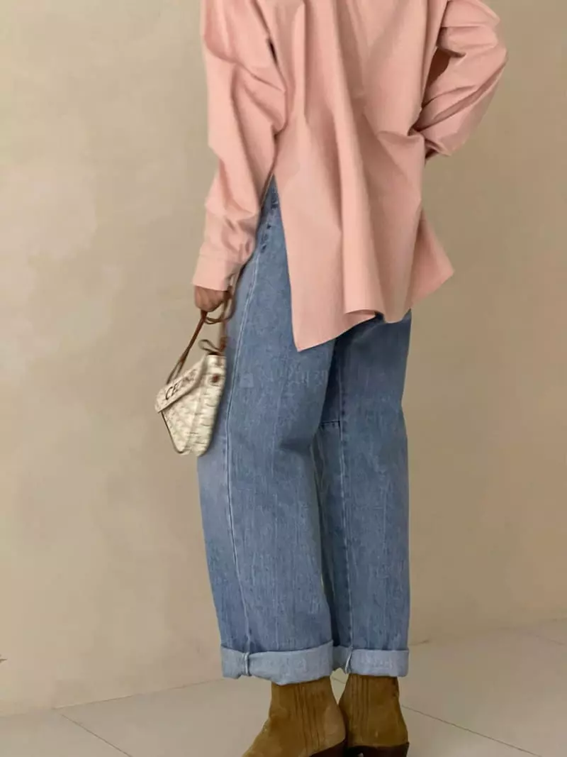Auver_Fit - Korean Women Fashion - #momslook - Peach Pintuck Shirt - 6