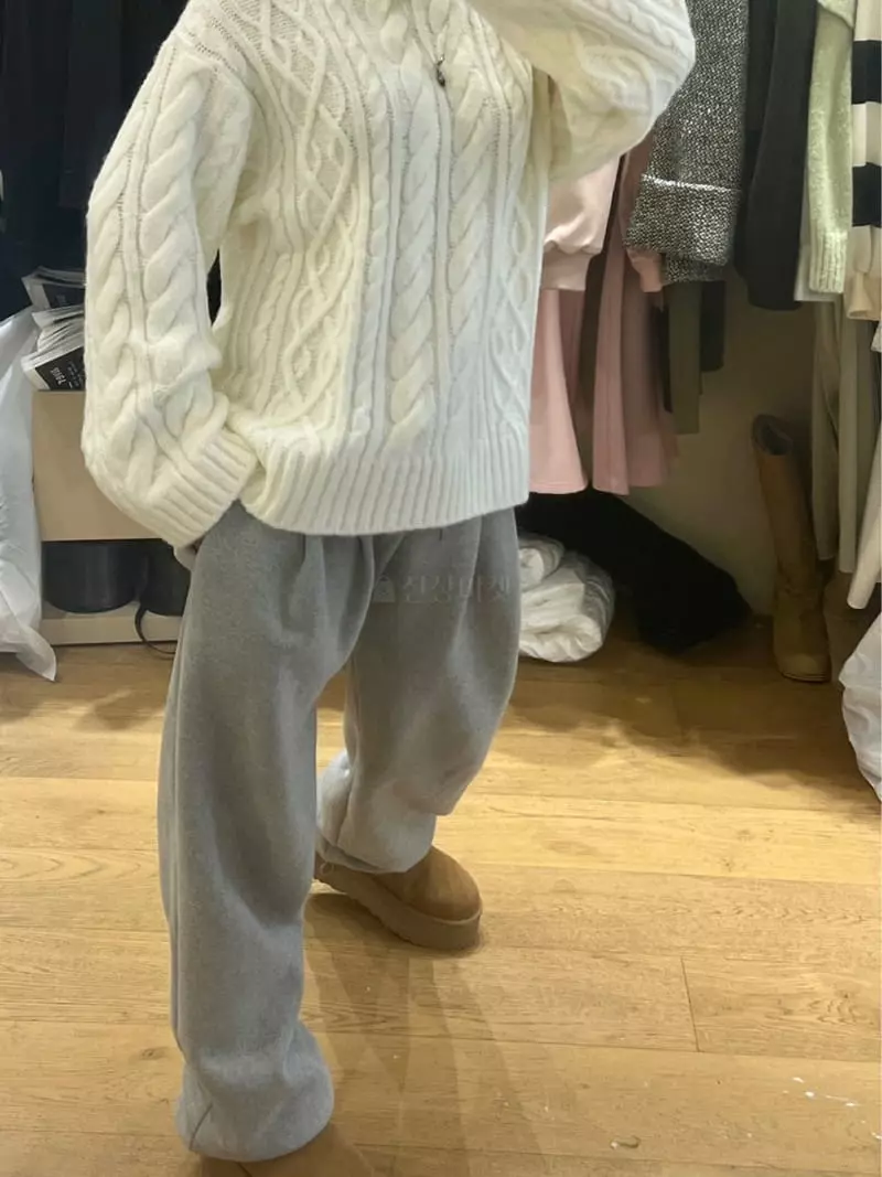 Auver_Fit - Korean Women Fashion - #shopsmall - Fisher Round Knit Tee - 3