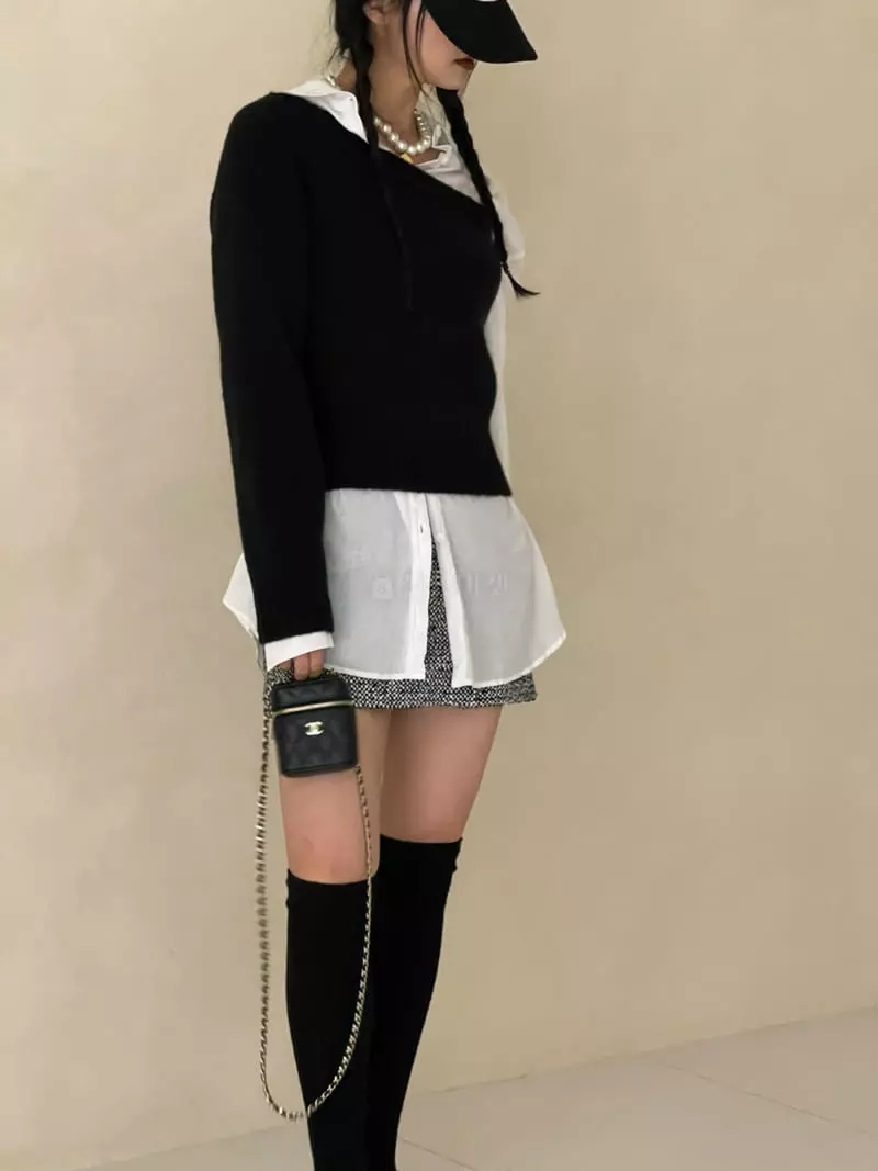 Auver_Fit - Korean Women Fashion - #thatsdarling - One Shoulder Knit Tee - 7