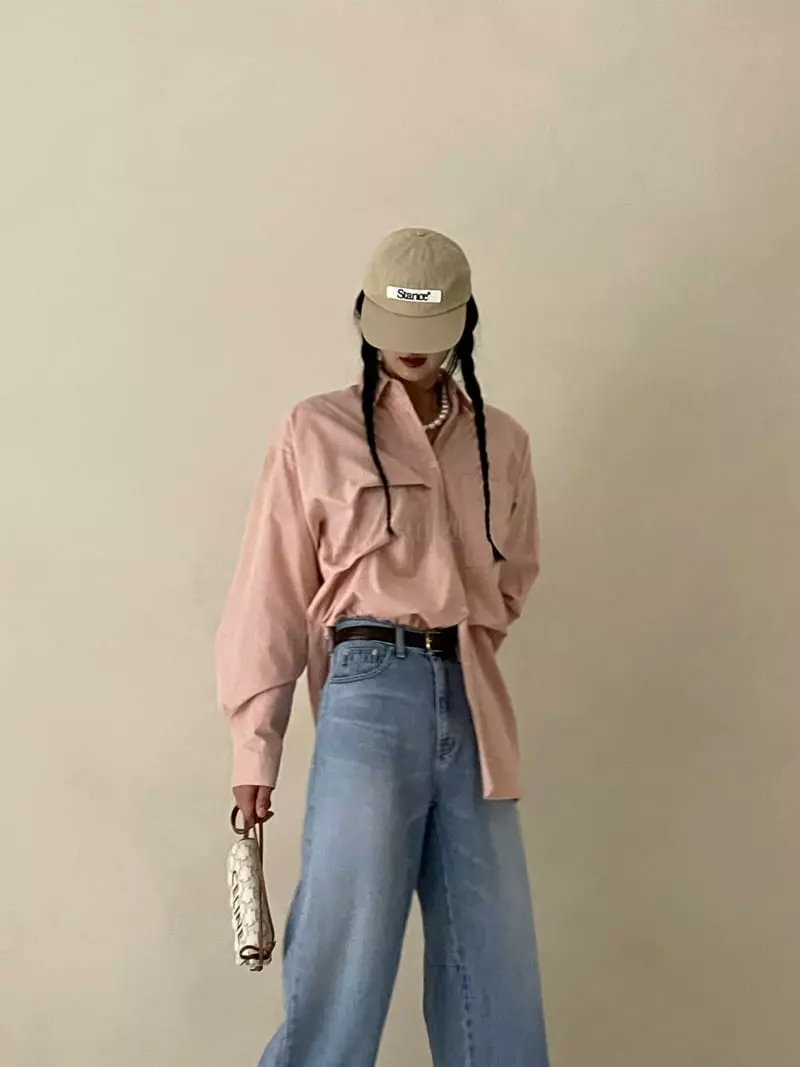Auver_Fit - Korean Women Fashion - #thelittlethings - Peach Pintuck Shirt - 3