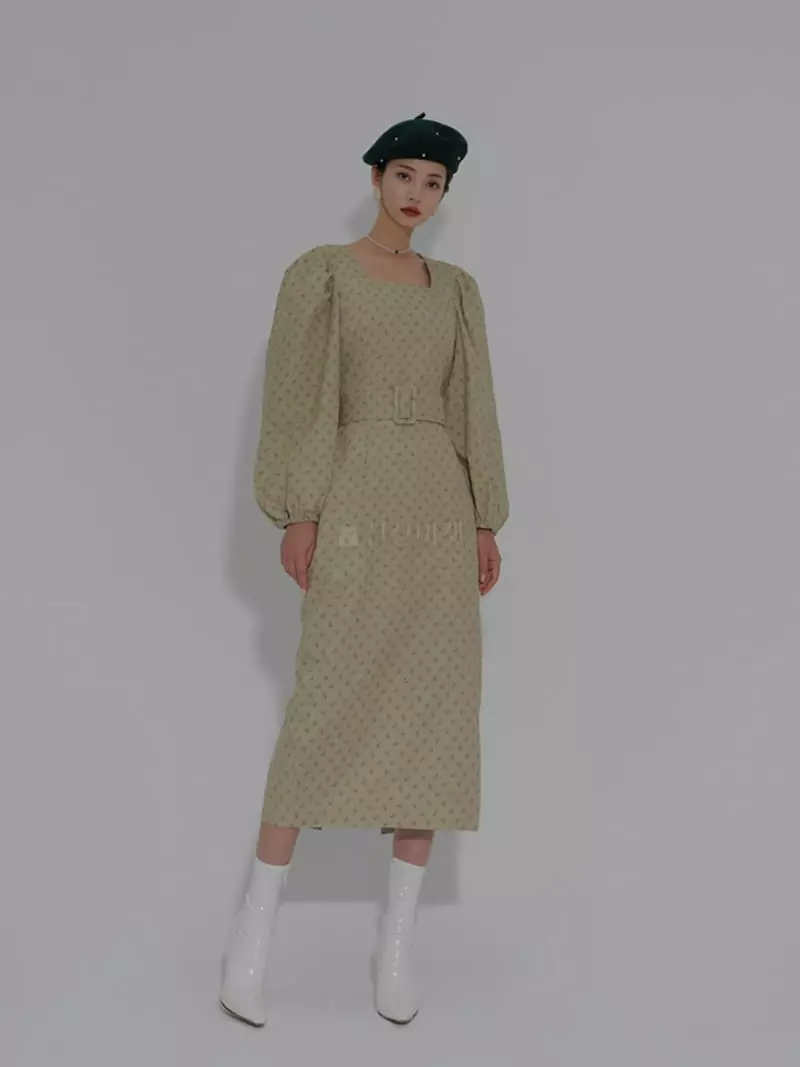 Auver_Fit - Korean Women Fashion - #womensfashion - Vintage Square One-piece - 5