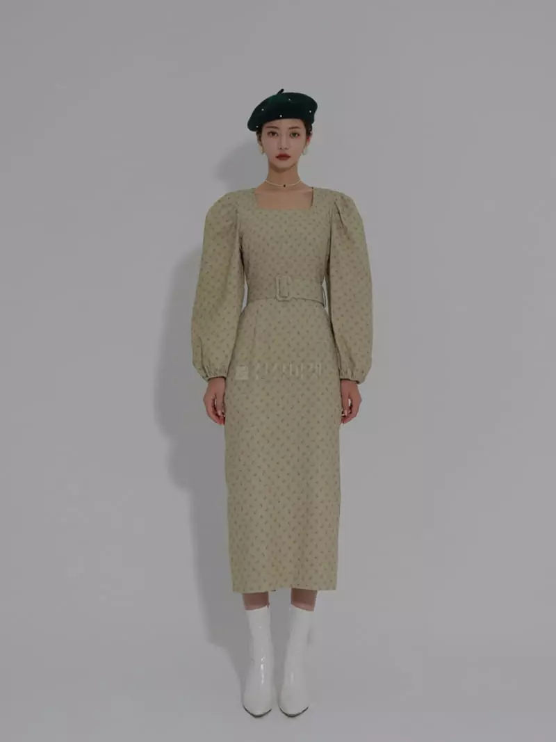 Auver_Fit - Korean Women Fashion - #womensfashion - Vintage Square One-piece - 9