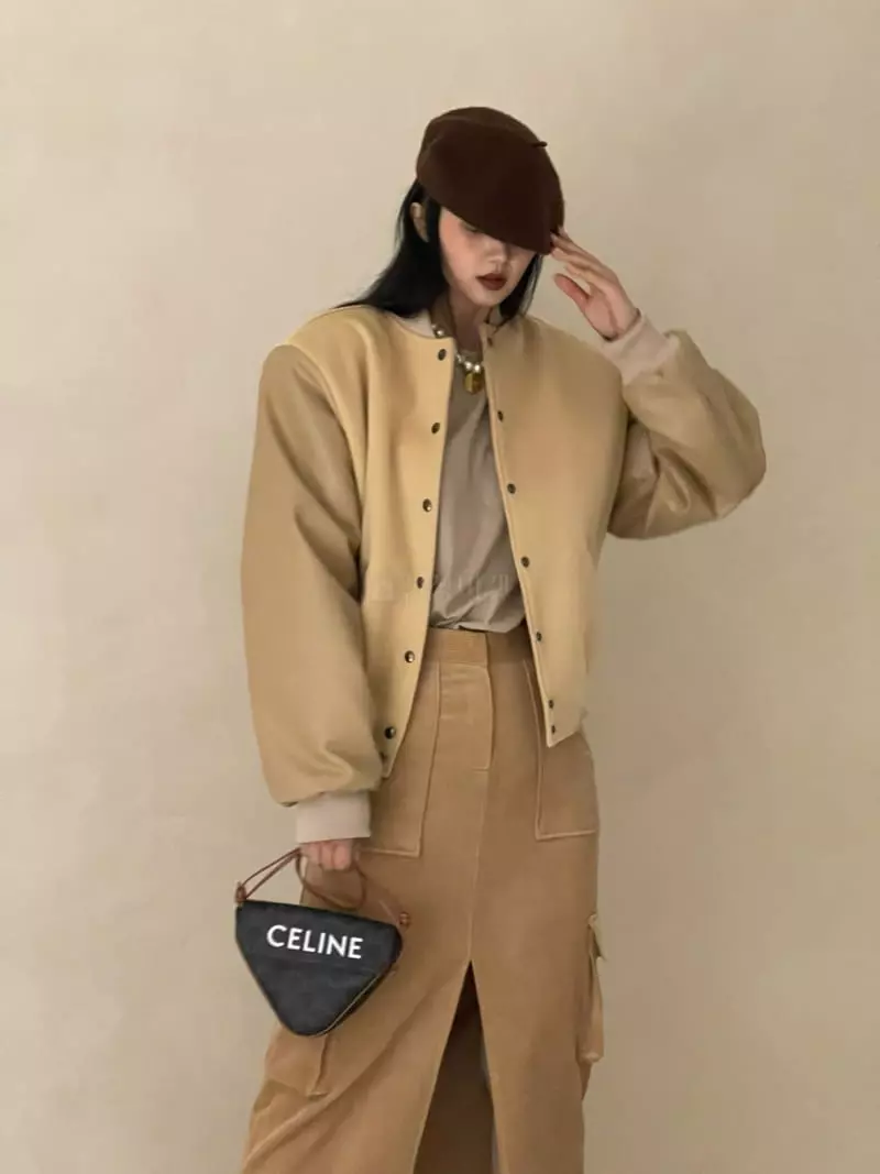 Auver_Fit - Korean Women Fashion - #womensfashion - Mosic Baseball Jumper