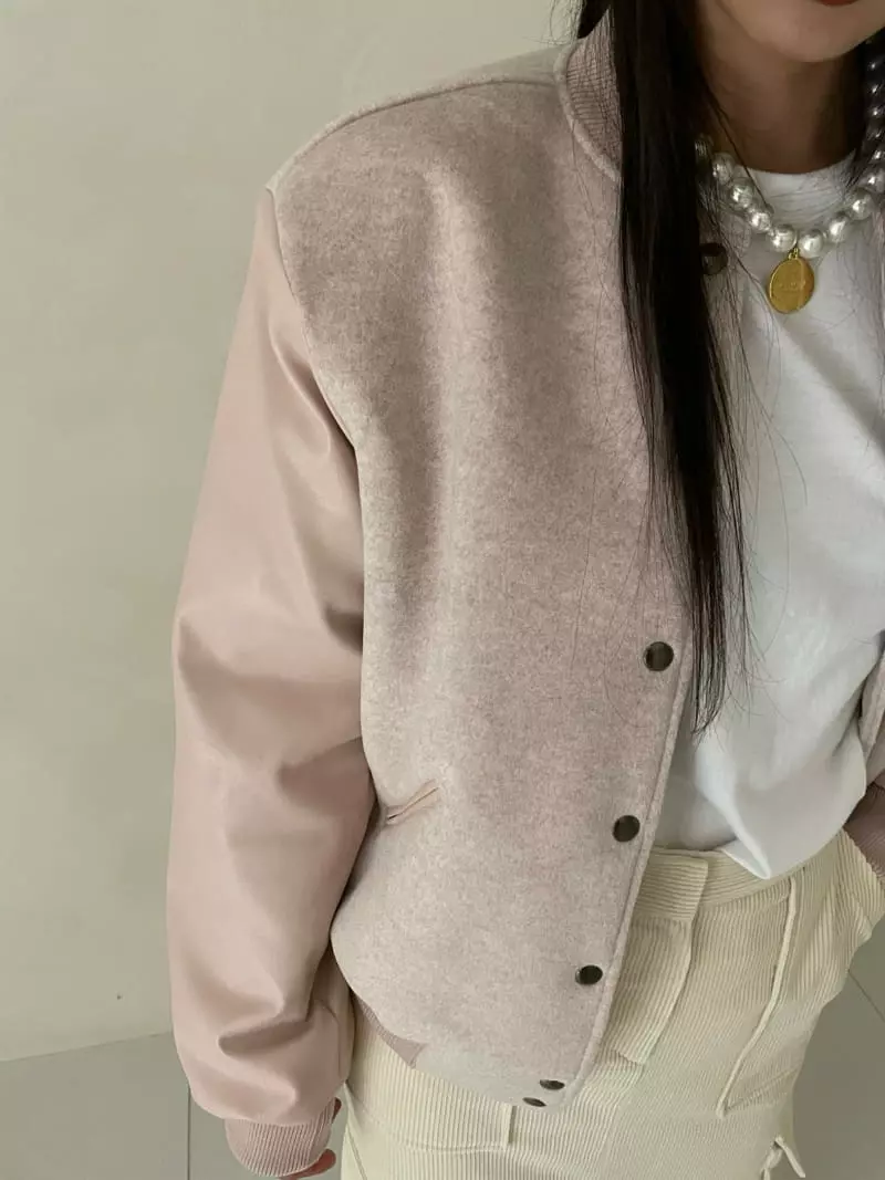 Auver_Fit - Korean Women Fashion - #womensfashion - Mosic Baseball Jumper - 5