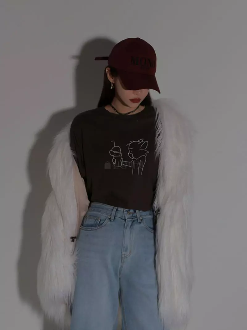 Auver_Fit - Korean Women Fashion - #womensfashion - Peach Tee - 6