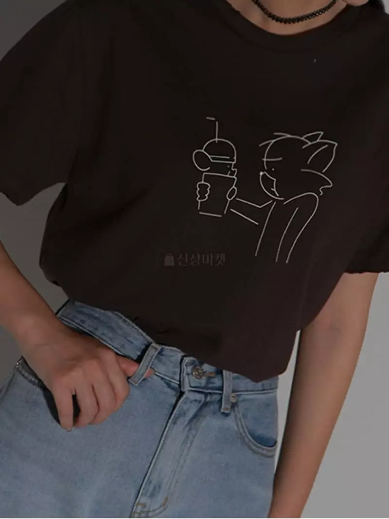 Auver_Fit - Korean Women Fashion - #womensfashion - Peach Tee - 8