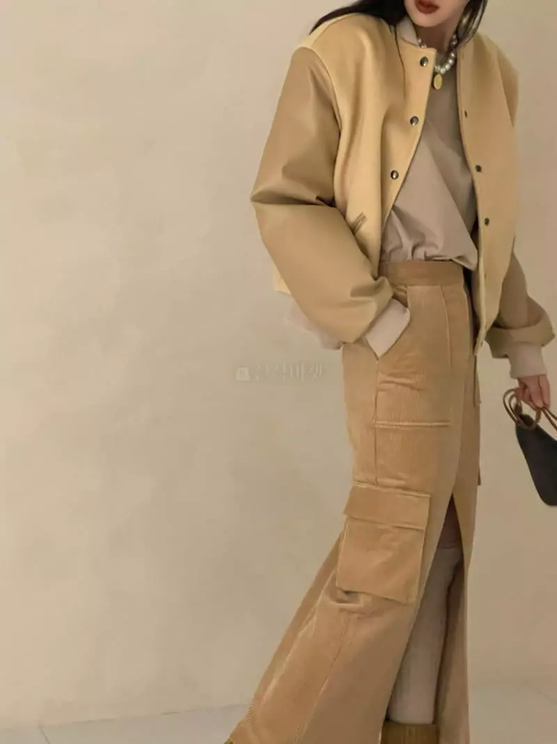 Auver_Fit - Korean Women Fashion - #womensfashion - Rib Cargo Skirt - 11