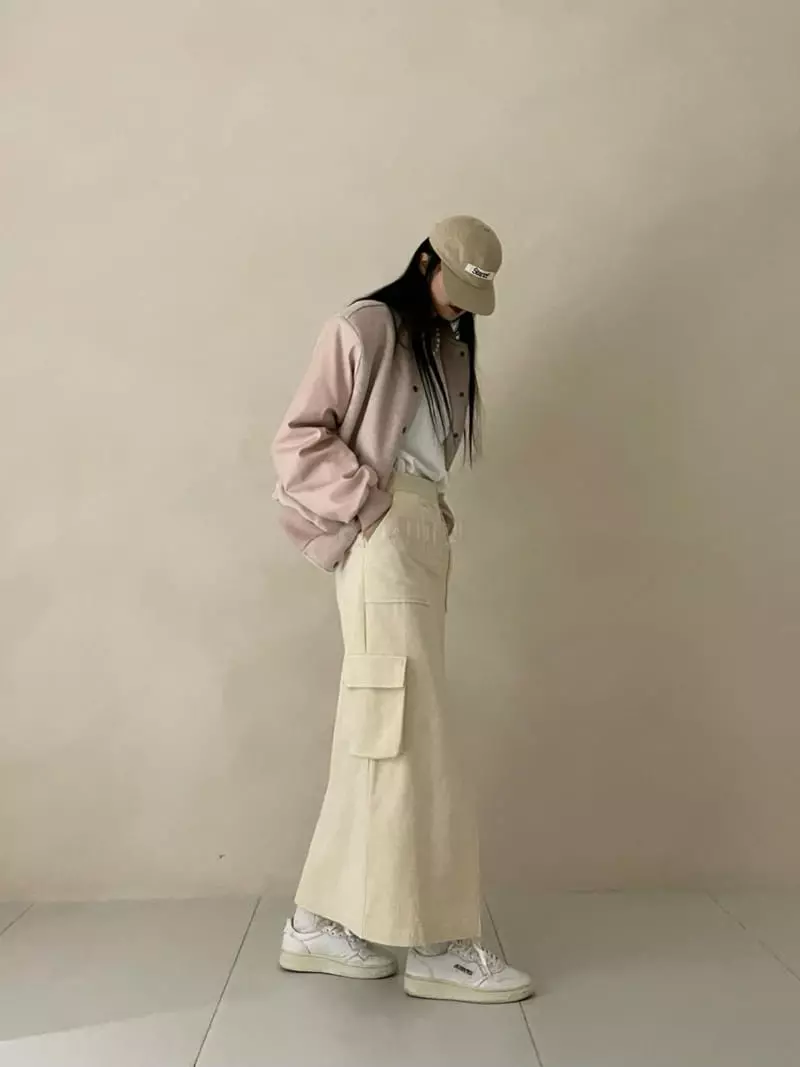 Auver_Fit - Korean Women Fashion - #womensfashion - Rib Cargo Skirt - 3