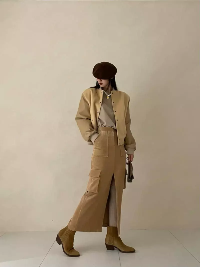 Auver_Fit - Korean Women Fashion - #womensfashion - Rib Cargo Skirt - 7