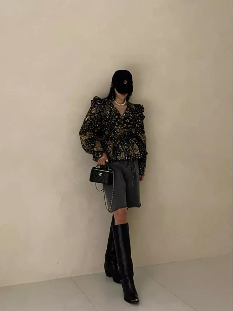 Auver_Fit - Korean Women Fashion - #womensfashion - Flower Frill Blouse - 2