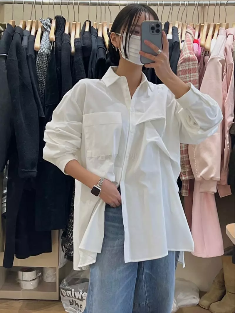 Auver_Fit - Korean Women Fashion - #womensfashion - Peach Pintuck Shirt - 11