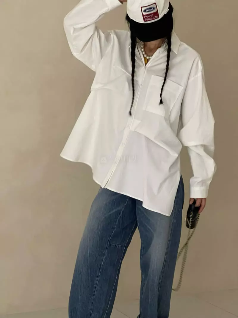 Auver_Fit - Korean Women Fashion - #womensfashion - Peach Pintuck Shirt - 9