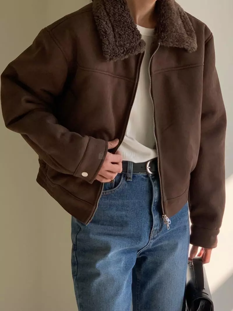 Avecnous - Korean Women Fashion - #momslook - Crop Mustang Jacket - 10