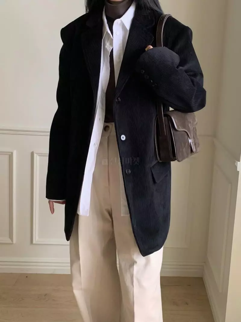 Avecnous - Korean Women Fashion - #momslook - Corduroy Jacket - 11