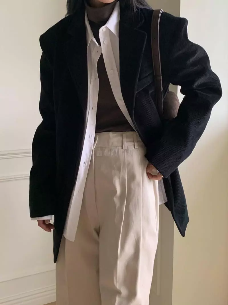 Avecnous - Korean Women Fashion - #momslook - Corduroy Jacket - 9
