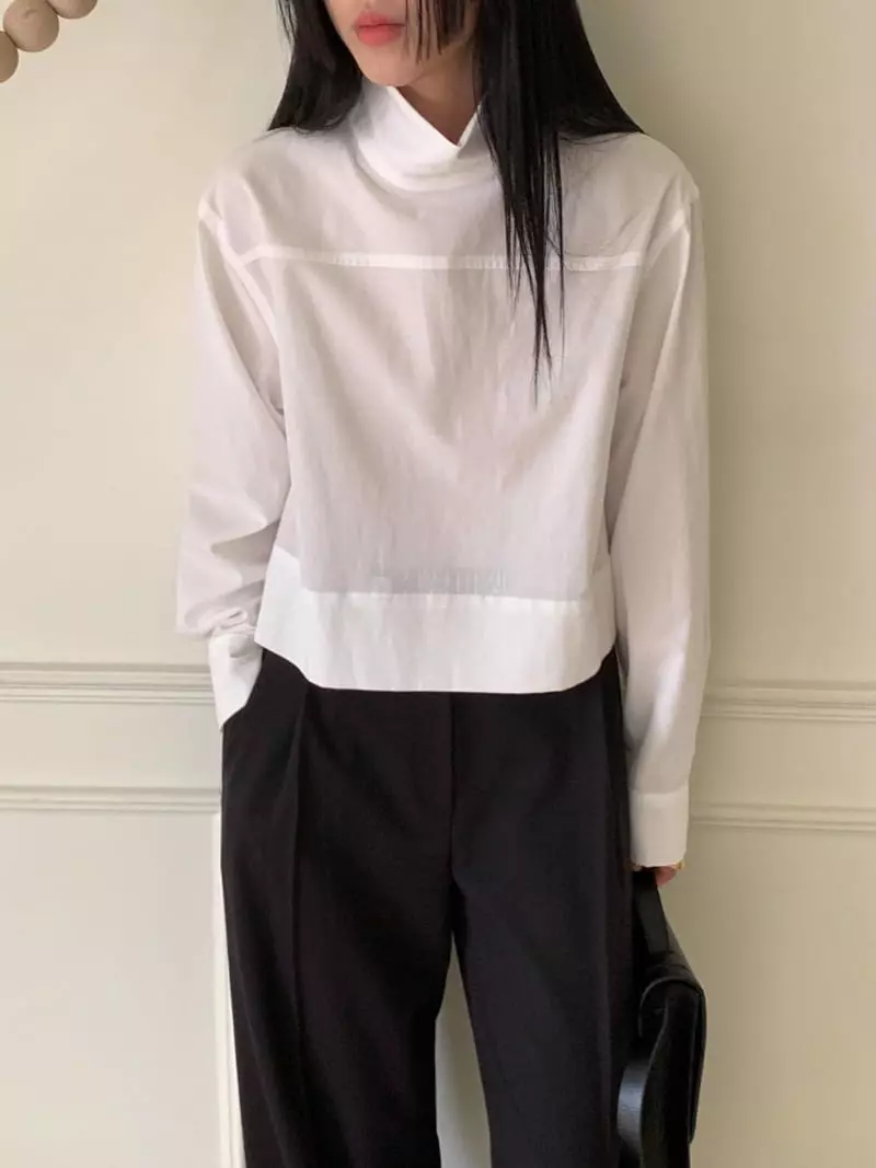 Avecnous - Korean Women Fashion - #momslook - Bia Crop Blouse - 8