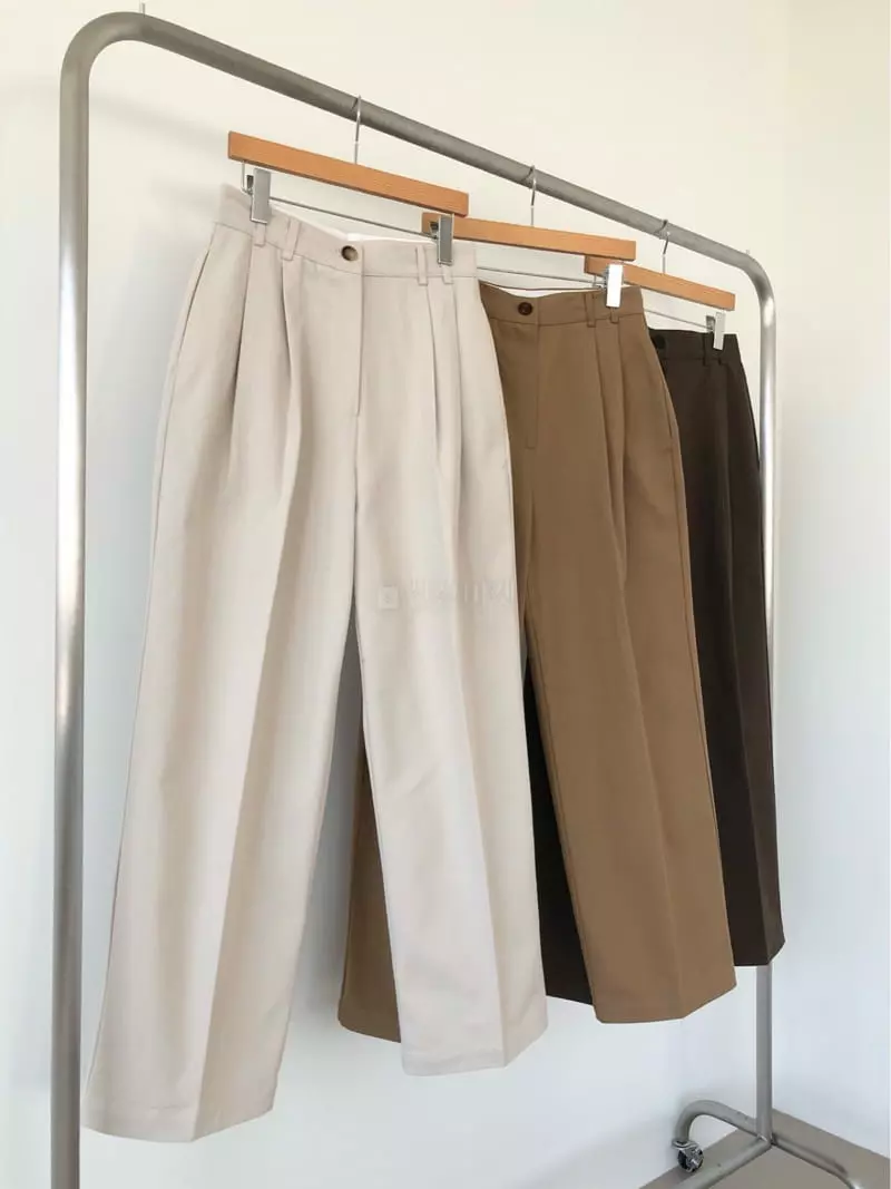 Avecnous - Korean Women Fashion - #momslook - Buff Pintuck Pants - 2