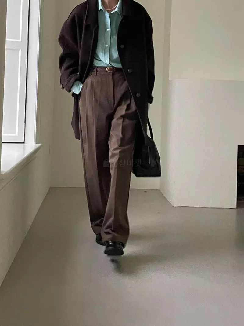 Avecnous - Korean Women Fashion - #momslook - Buff Pintuck Pants - 6