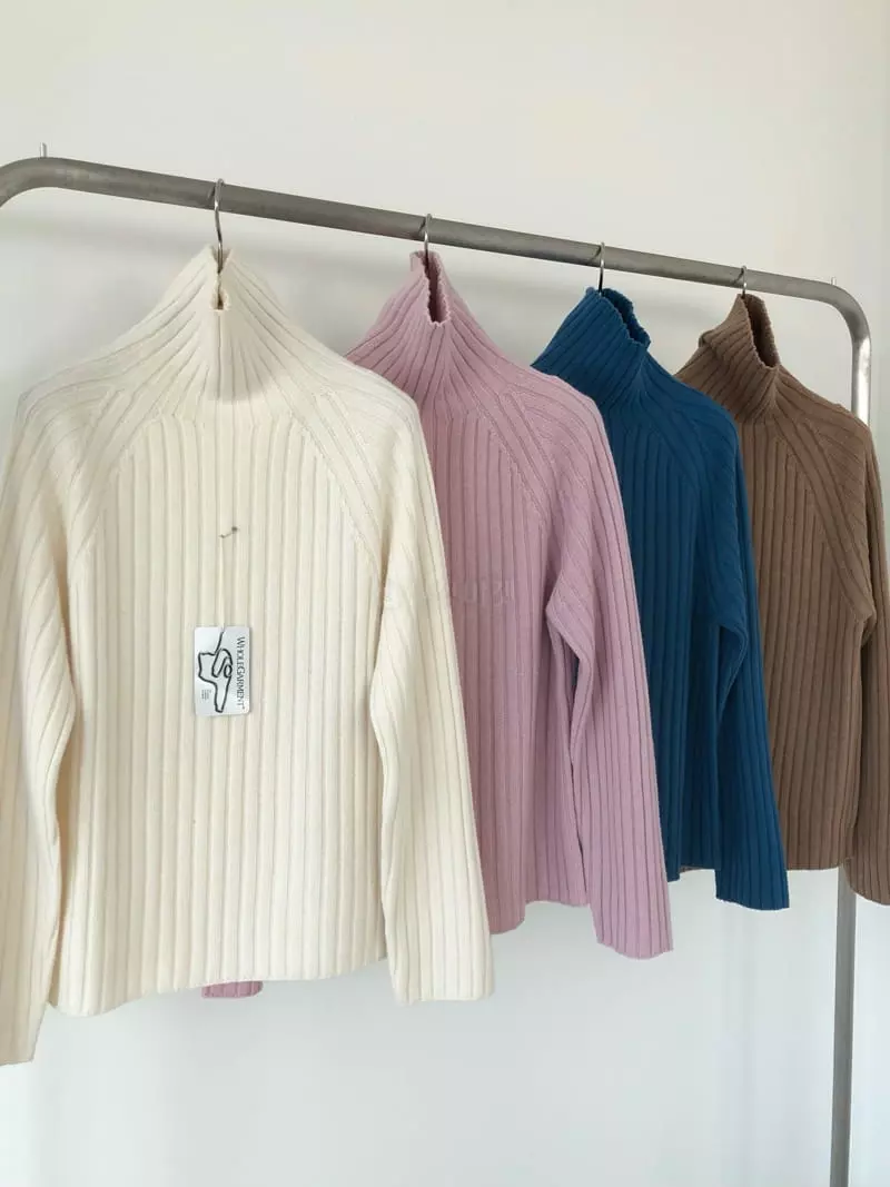 Avecnous - Korean Women Fashion - #momslook - Main Whole Gament Knit Tee - 2