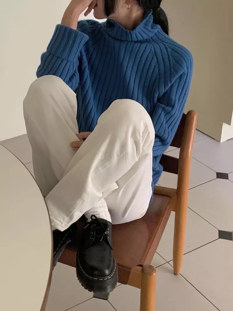 Avecnous - Korean Women Fashion - #momslook - Main Whole Gament Knit Tee - 8
