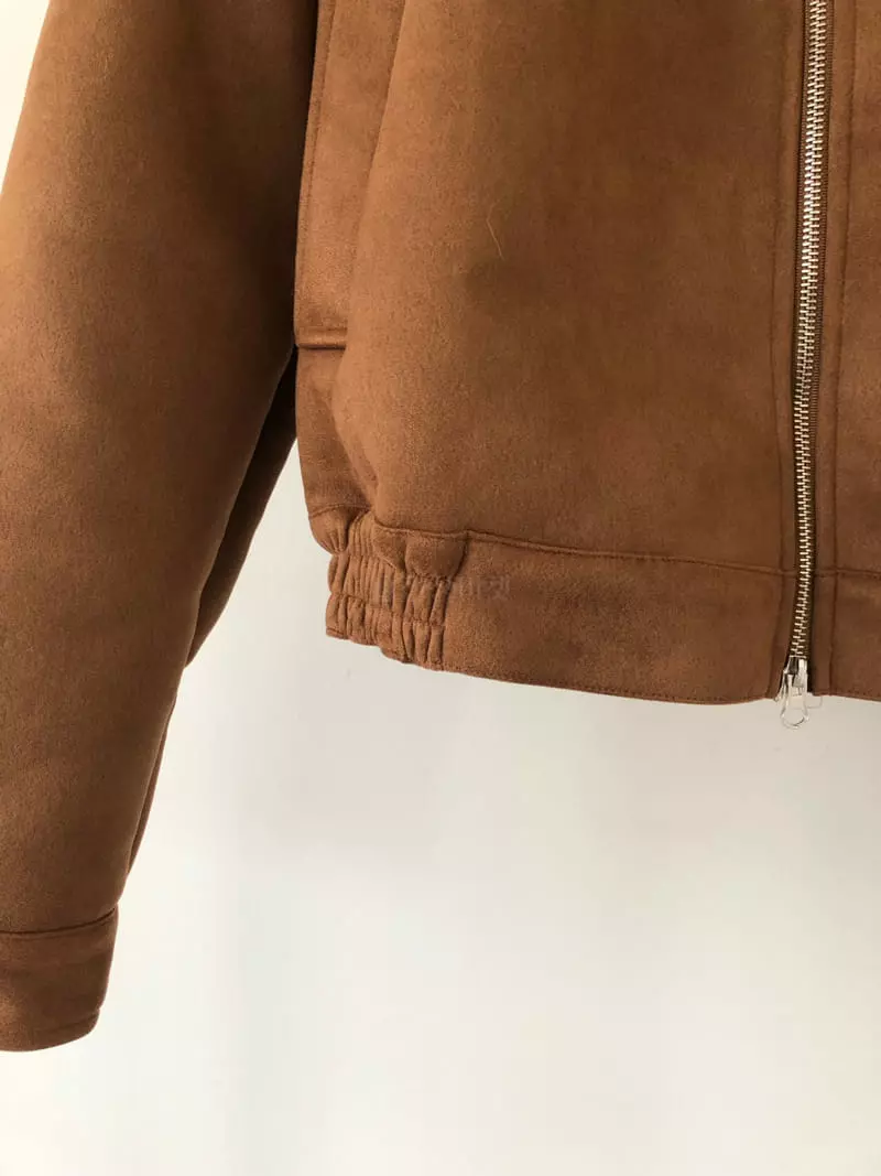 Avecnous - Korean Women Fashion - #romanticstyle - Crop Mustang Jacket - 2