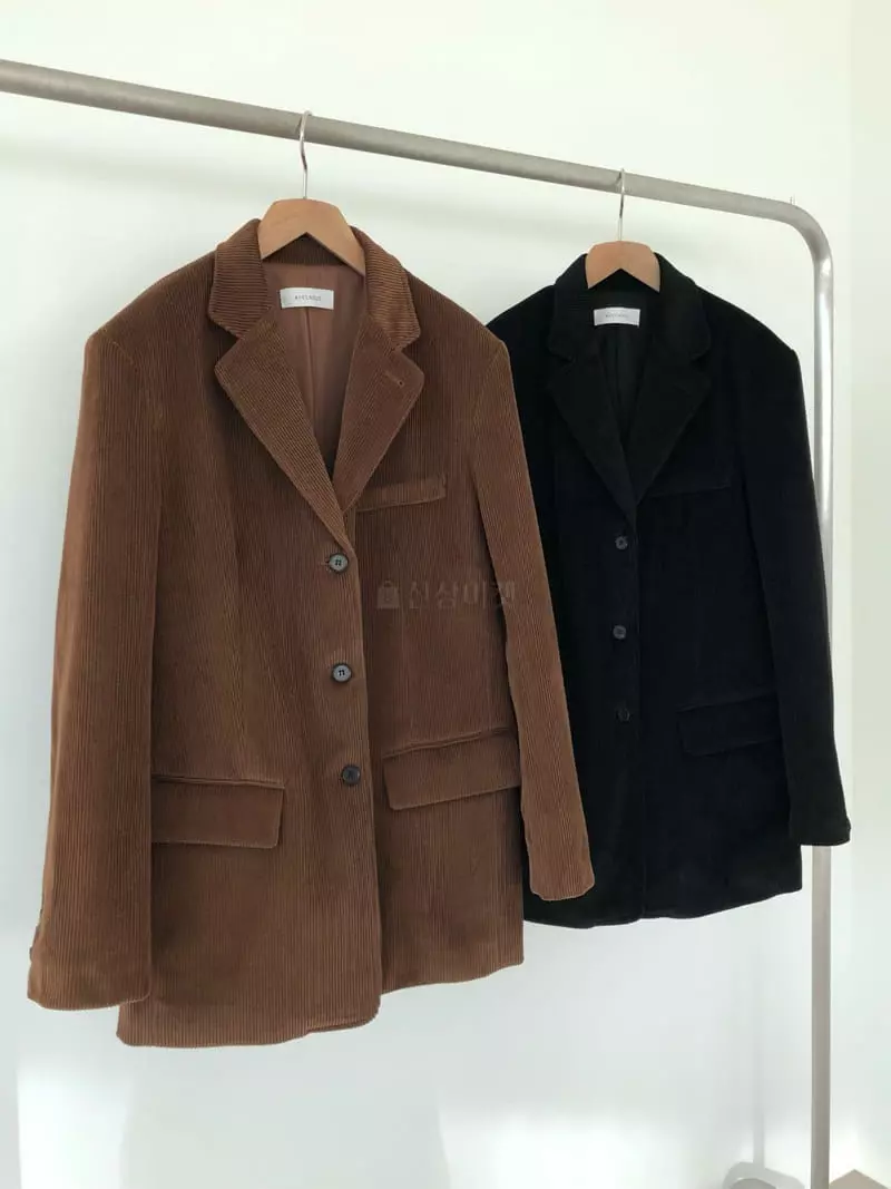 Avecnous - Korean Women Fashion - #shopsmall - Corduroy Jacket - 2