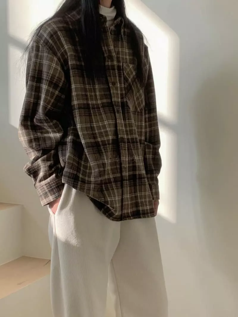Avecnous - Korean Women Fashion - #thelittlethings - Paul check Shirt - 9