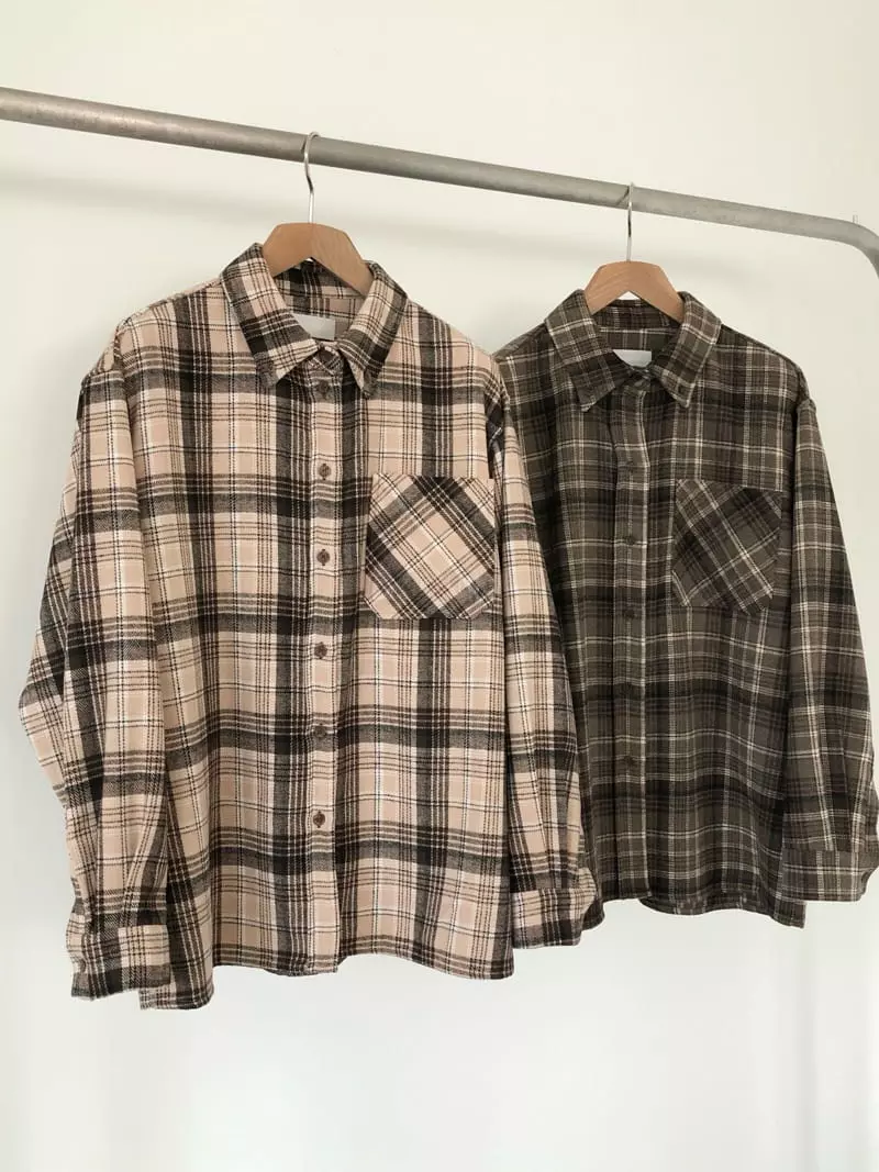 Avecnous - Korean Women Fashion - #vintageinspired - Paul check Shirt - 2