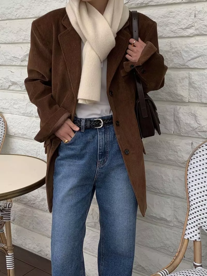 Avecnous - Korean Women Fashion - #womensfashion - Corduroy Jacket - 6