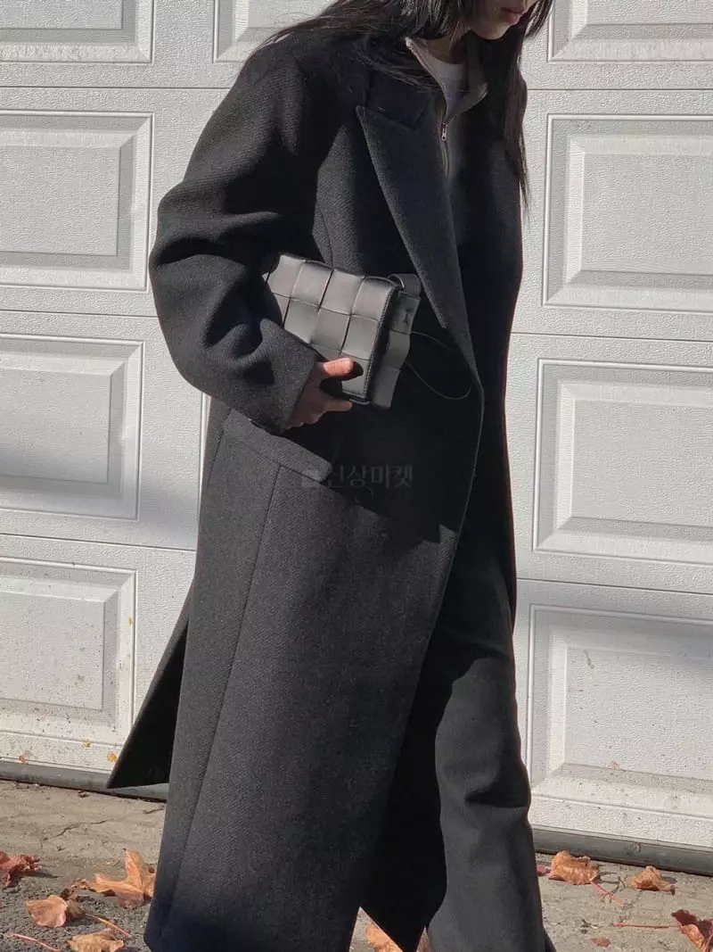 Avecnous - Korean Women Fashion - #womensfashion - Stitch Herringbone Coat - 8