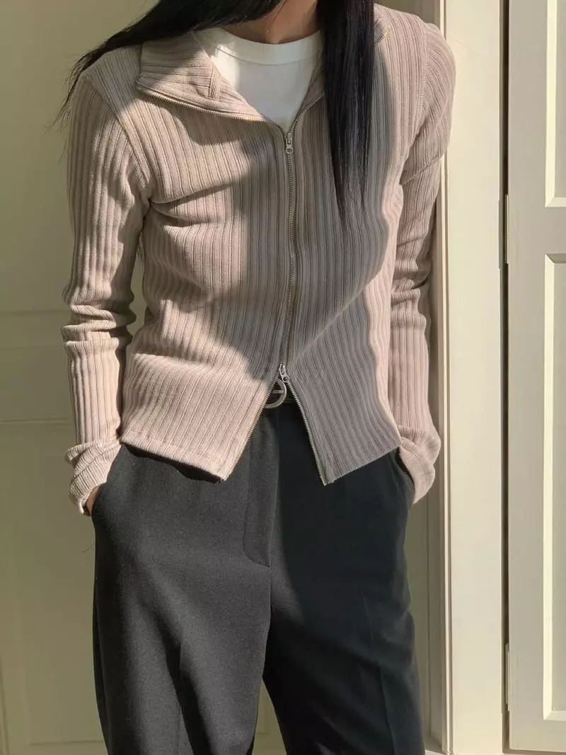 Avecnous - Korean Women Fashion - #womensfashion - Sugar Zip-up Cardigan - 6