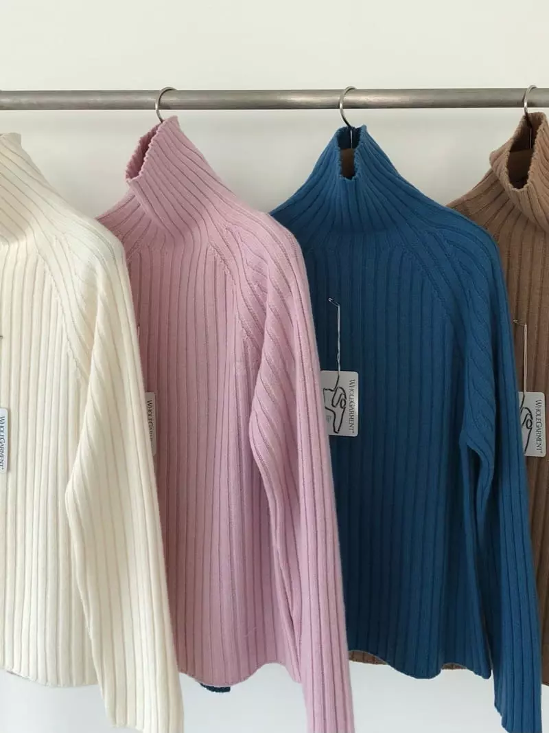 Avecnous - Korean Women Fashion - #womensfashion - Main Whole Gament Knit Tee