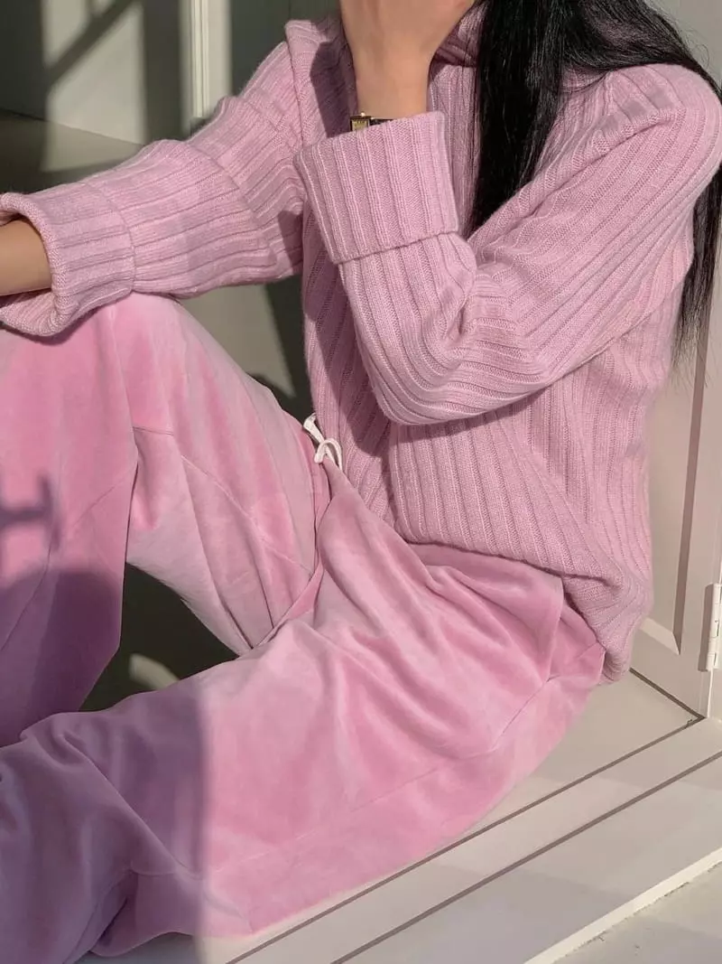 Avecnous - Korean Women Fashion - #womensfashion - Main Whole Gament Knit Tee - 5