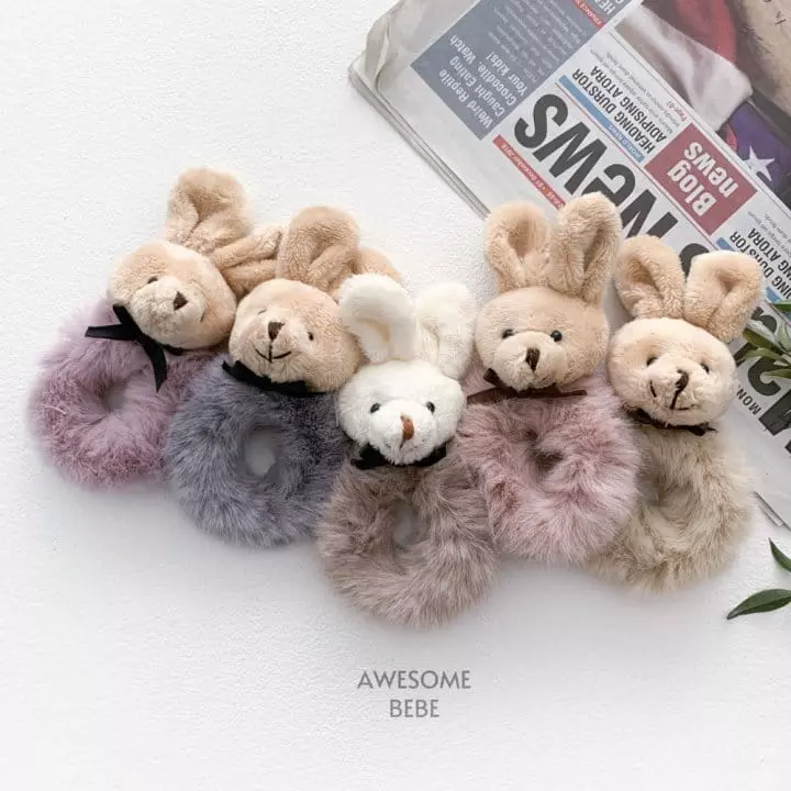 Awesome Bebe - Korean Children Fashion - #kidzfashiontrend - Fluffy Hairring [randomly Color Set of 5] - 4