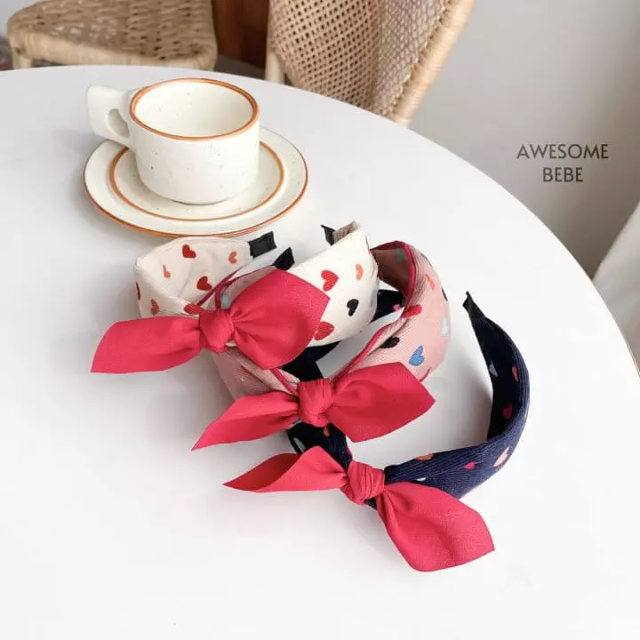 Awesome Bebe - Korean Children Fashion - #Kfashion4kids - Heart Ribbon Hairband - 3