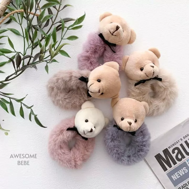 Awesome Bebe - Korean Children Fashion - #childofig - Fluffy Hairring [randomly Color Set of 5] - 12
