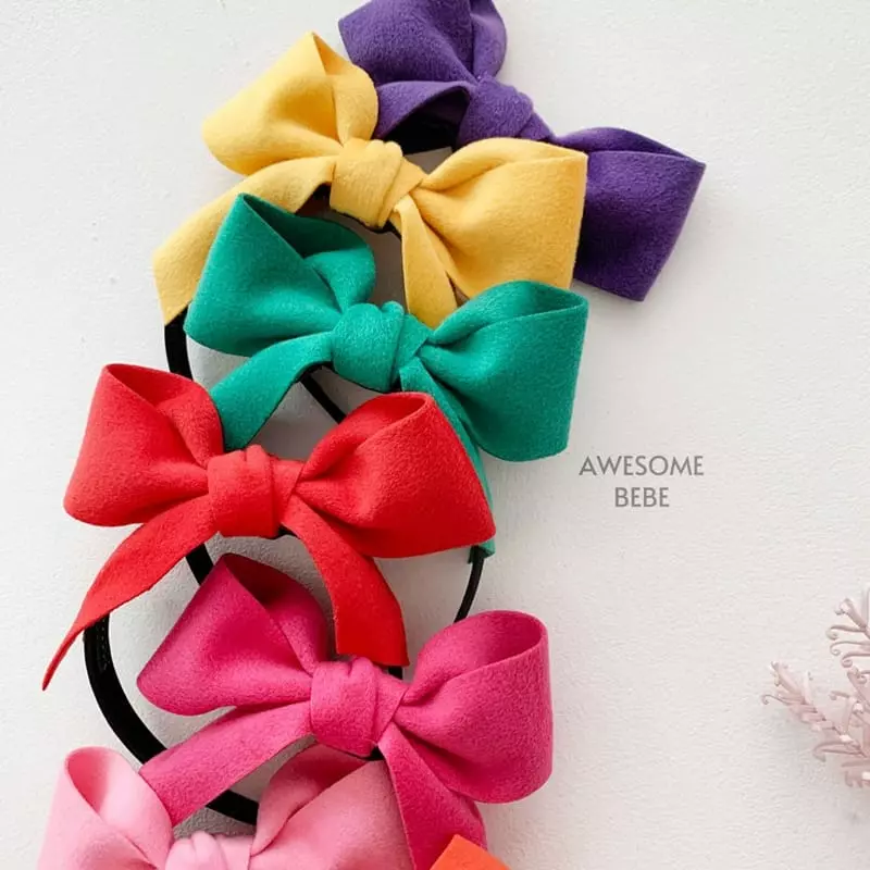 Awesome Bebe - Korean Children Fashion - #childofig - Big Ribbon Hairband - 3